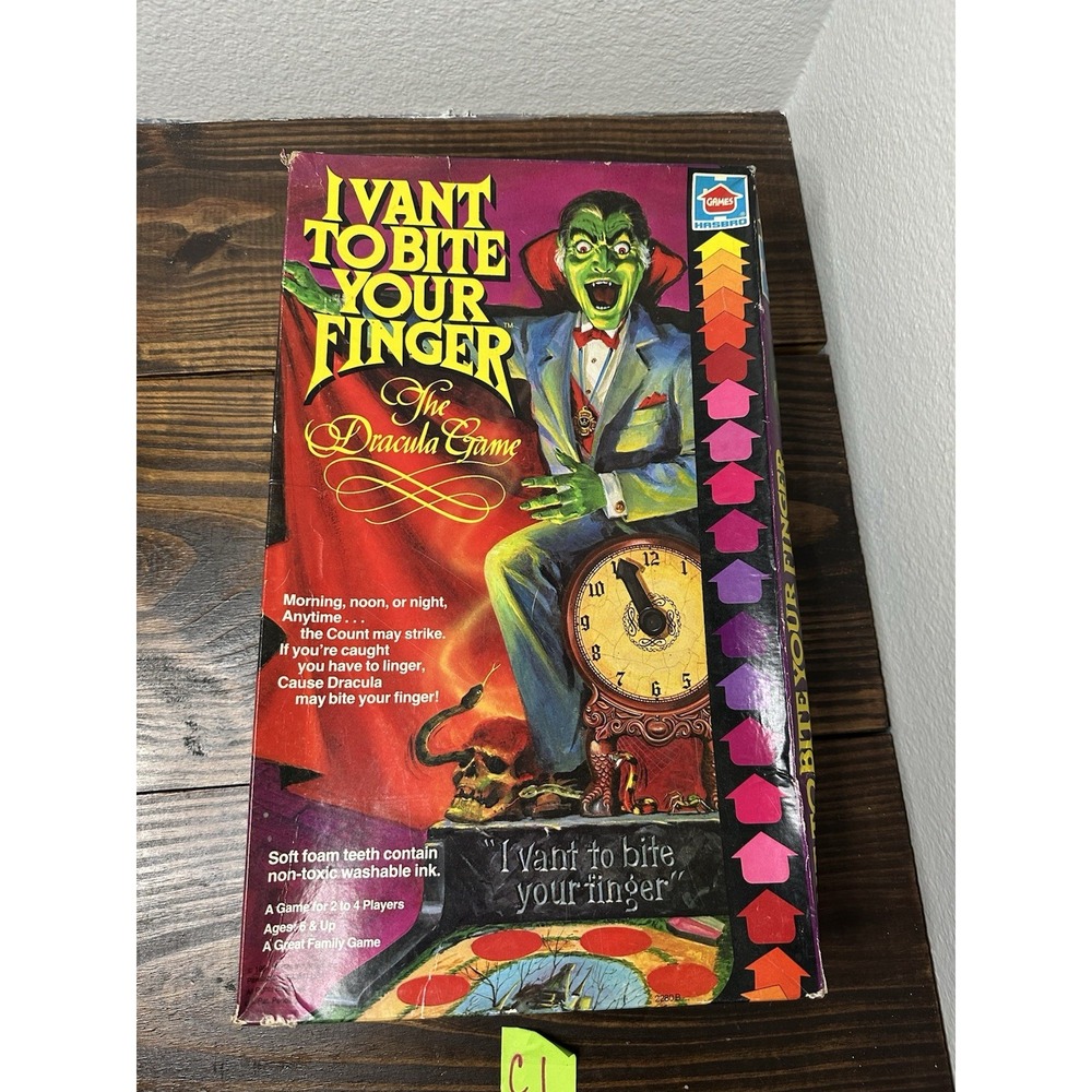 Vintage 1981 'I Vant To Bite Your Finger' Hasbro Halloween Vampire Game